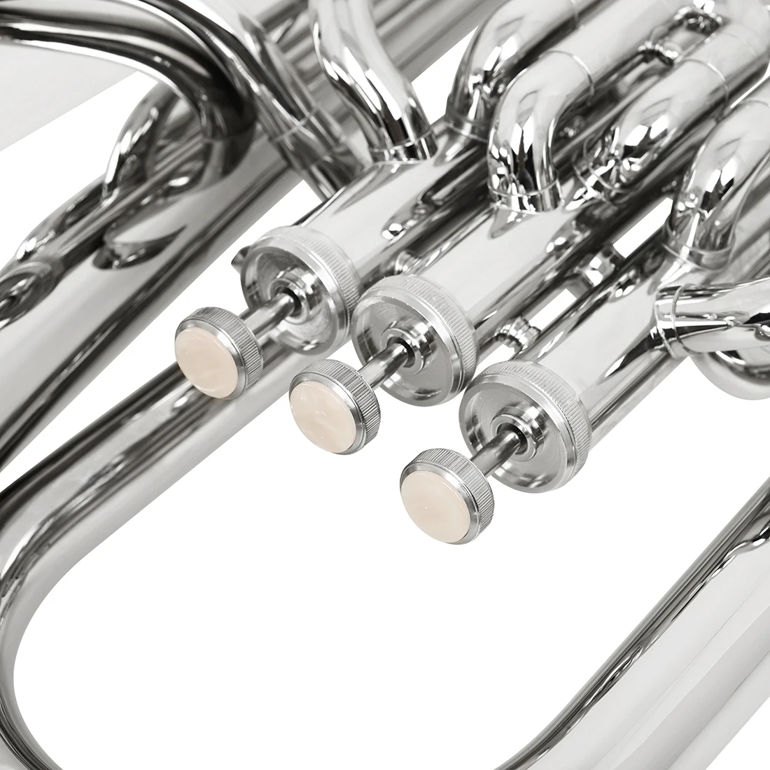Musical Instrument Euphonium - スレイド Bb調ユーフォニアム 3キー垂直型プロフェッショナル金管楽器 銀メッキバリトンホルン 音楽家向け