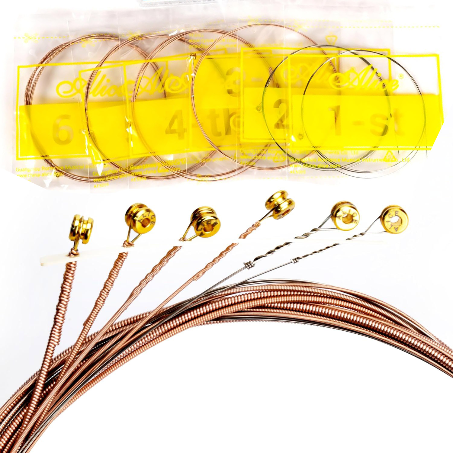 Musical Instrument With Strings - 2/6 個セット高品質アコースティックギター弦銅弦 1-6 アコースティックギター用ステンレス鋼コーティングされたリン青銅