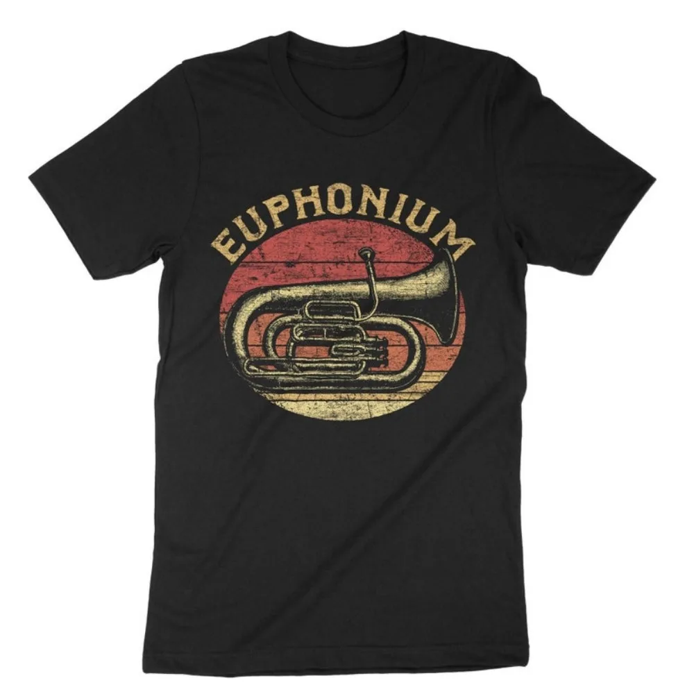 Musical Instrument Euphonium - メンズヴィンテージTシャツ,音楽再生用長袖トップス,真ちゅう製楽器