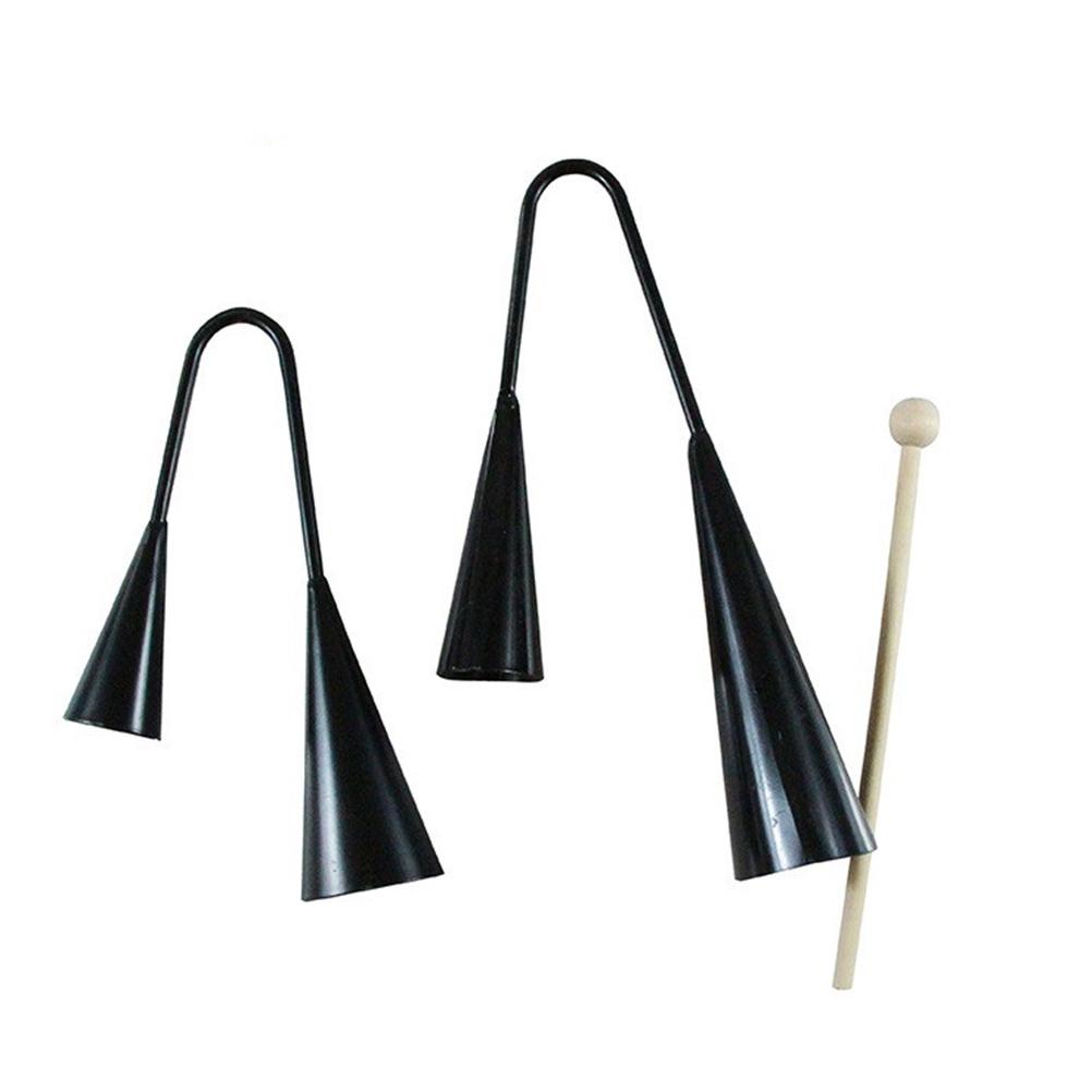 Musical Instrument Agogo - ダブルホーンリンガーアゴゴベル小さな鐘楽器ミュージカル子供サンバパーカッションツートーンハンドヘルドポータブルラテン音楽