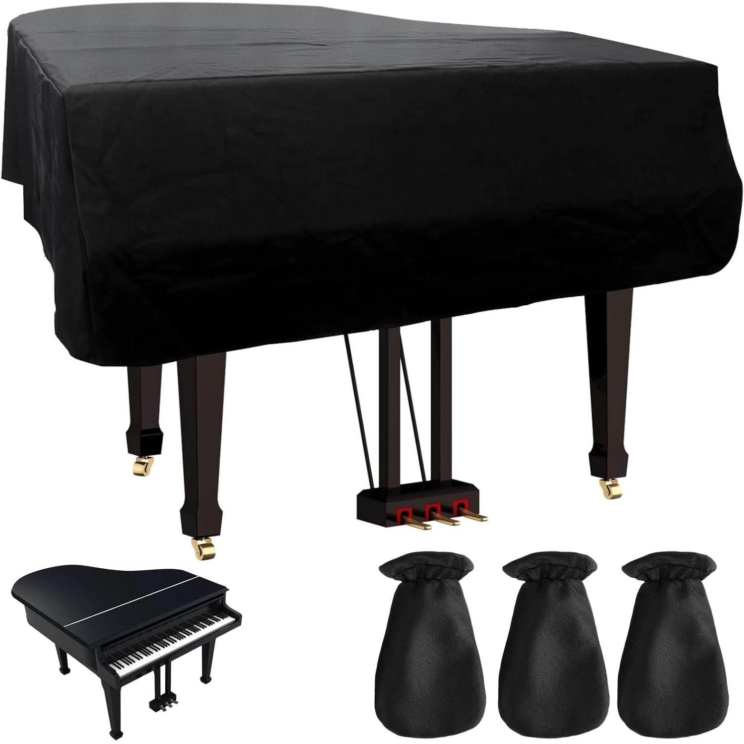 Musical Instrument Like Piano - ピアノ保護カバーケース、ペダルスリーブ、フットパッド、楽器アクセサリー、3個