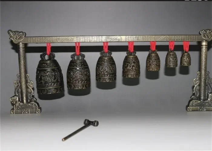 Musical Instrument Ancient - 中国工芸品 古代チャイム 銅鐘 中国古代楽器 銅鐘 ギフト