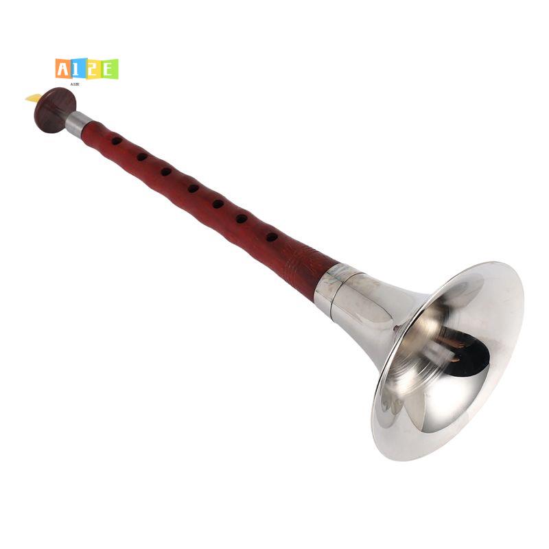 Musical Instrument Zurna - A12E-中国の民族風楽器スオナ、高品質のローズウッドロッドプロの手作り楽器スオナGキー