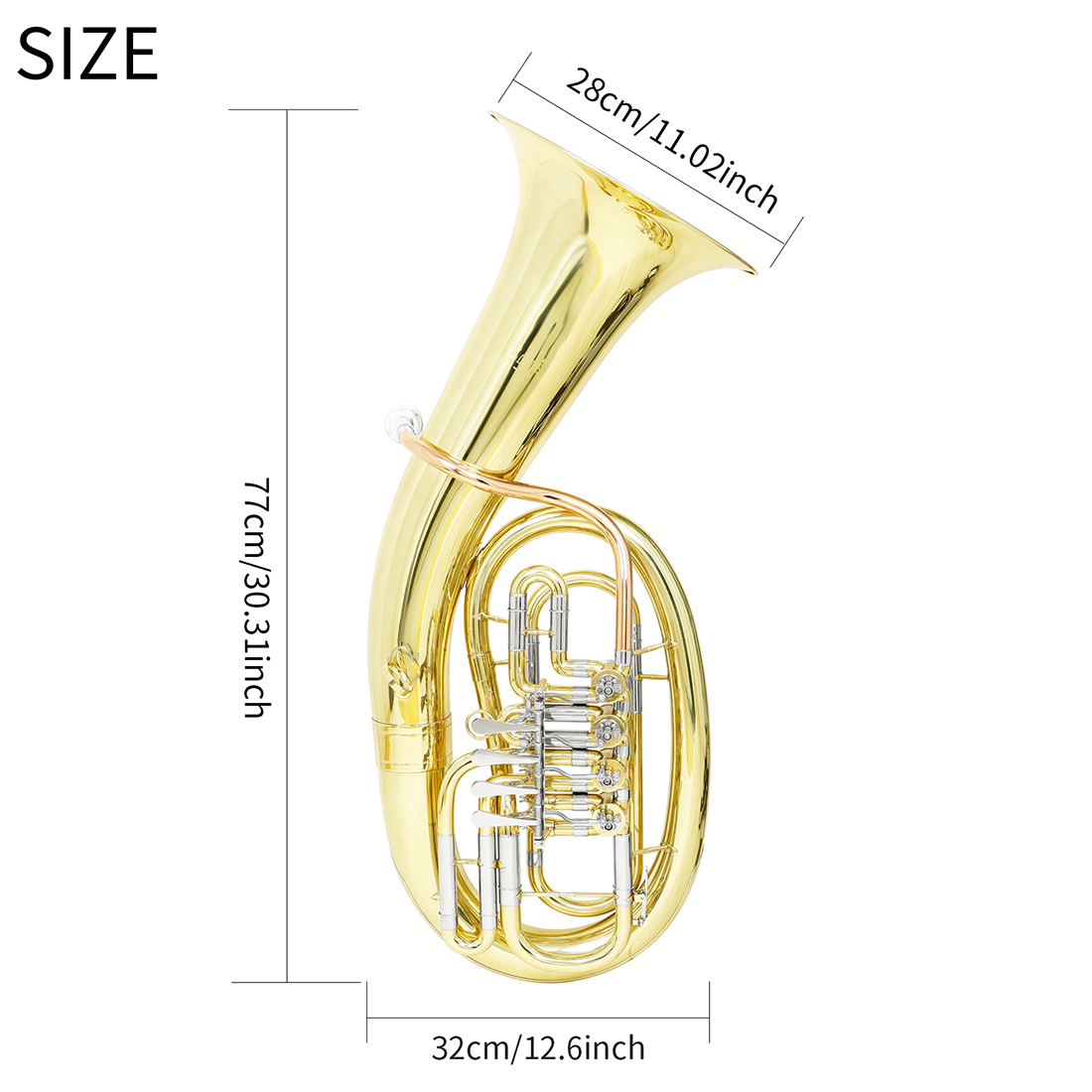 SLADEユーフォニアム 4フラットキー ブラスボディ ユー - Musical Instrument Euphonium のレビューと価格