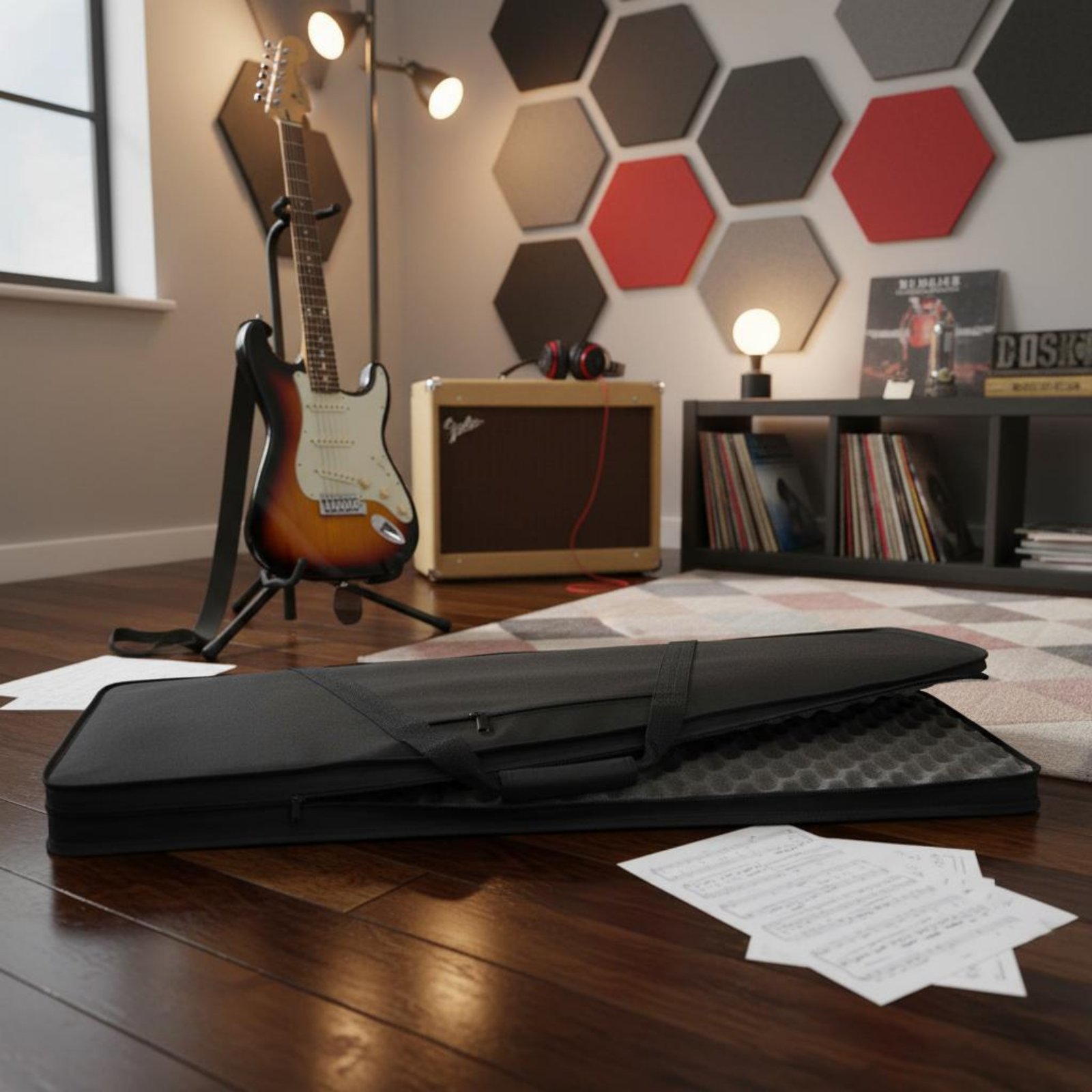 軽量フォームギターケース防水長方形ギターキャリングケース楽器 - Musical Instrument Accessories のレビューと価格