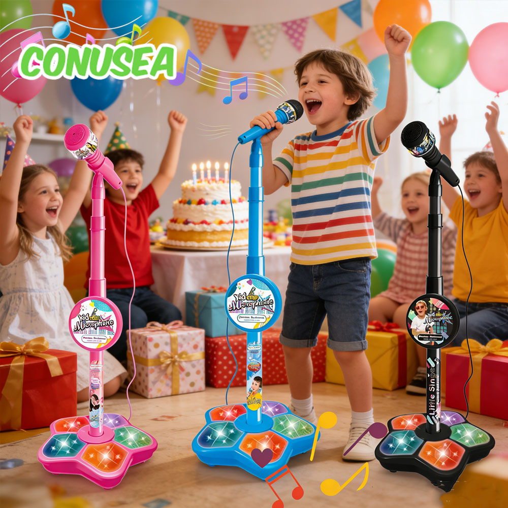 子供用マイクおもちゃ スタンド付き エレキギター カラオケ  - Song With Musical Instrument のレビューと価格