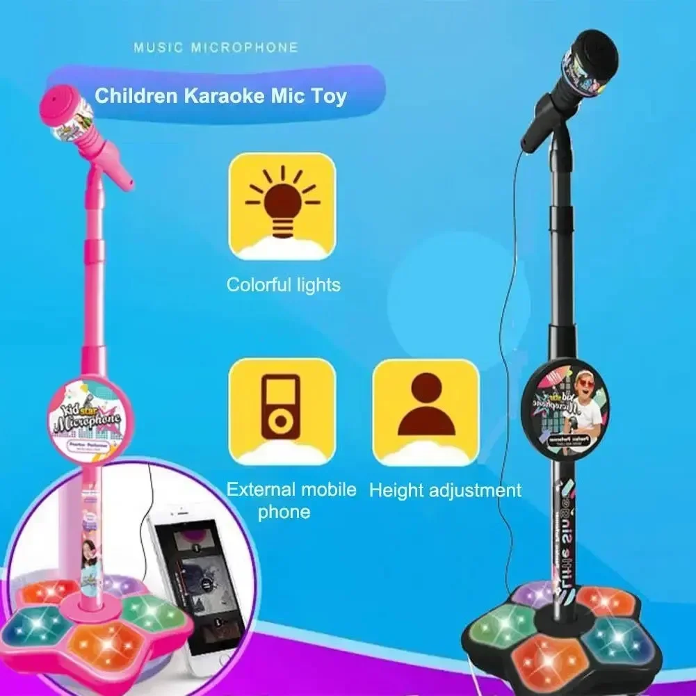 キッズロッキングロールマイク歌うおもちゃスタンド付きカラオケ - Song With Musical Instrument のレビューと価格