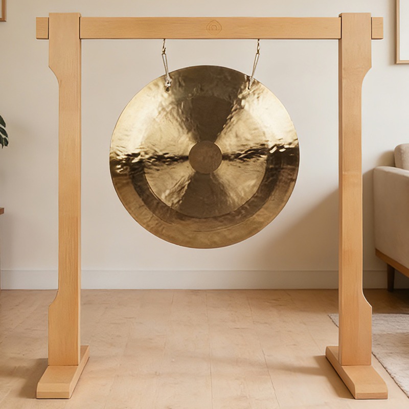 無垢材の頑丈なゴングスタンドプロフェッショナル手作りの安定し - Musical Instrument Accessories のレビューと価格