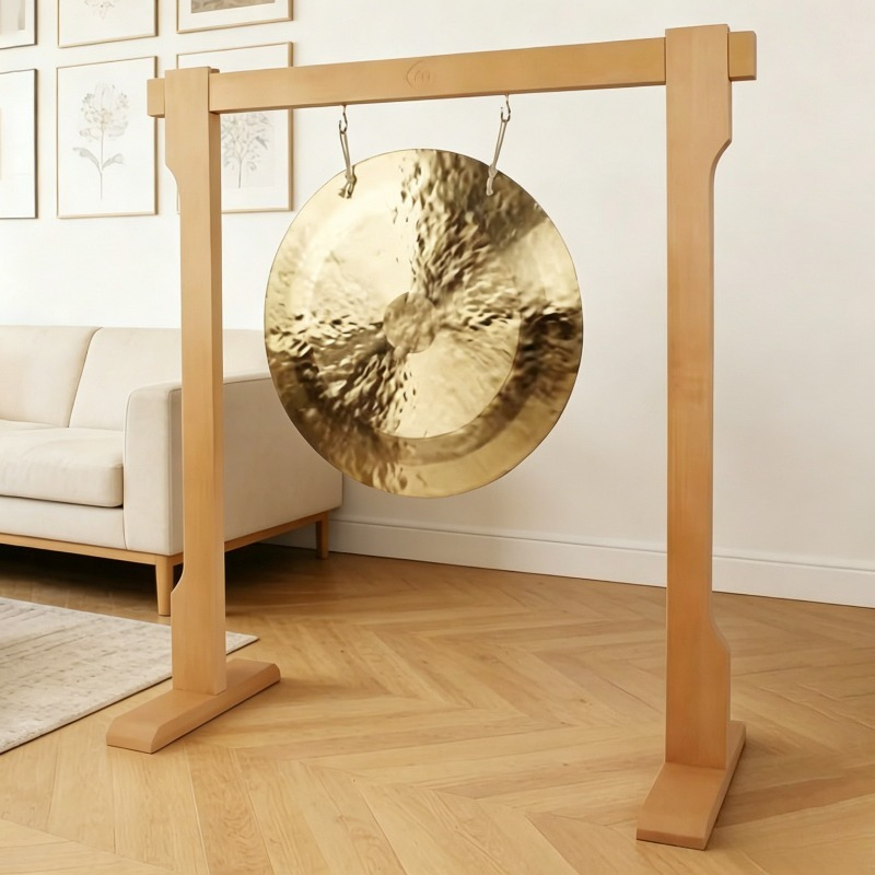 無垢材の頑丈なゴングスタンドプロフェッショナル手作りの安定し - Musical Instrument Accessories のレビューと価格