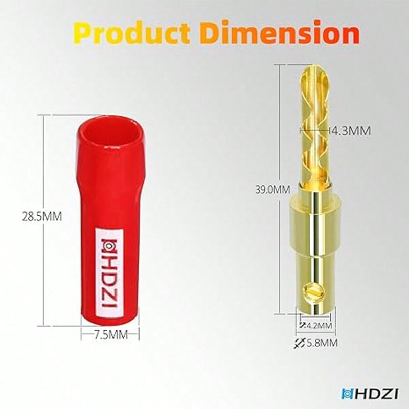 HHDZIミュージック バナナプラグ - ソーツース 24K - Musical Instrument Amplifier のレビューと価格