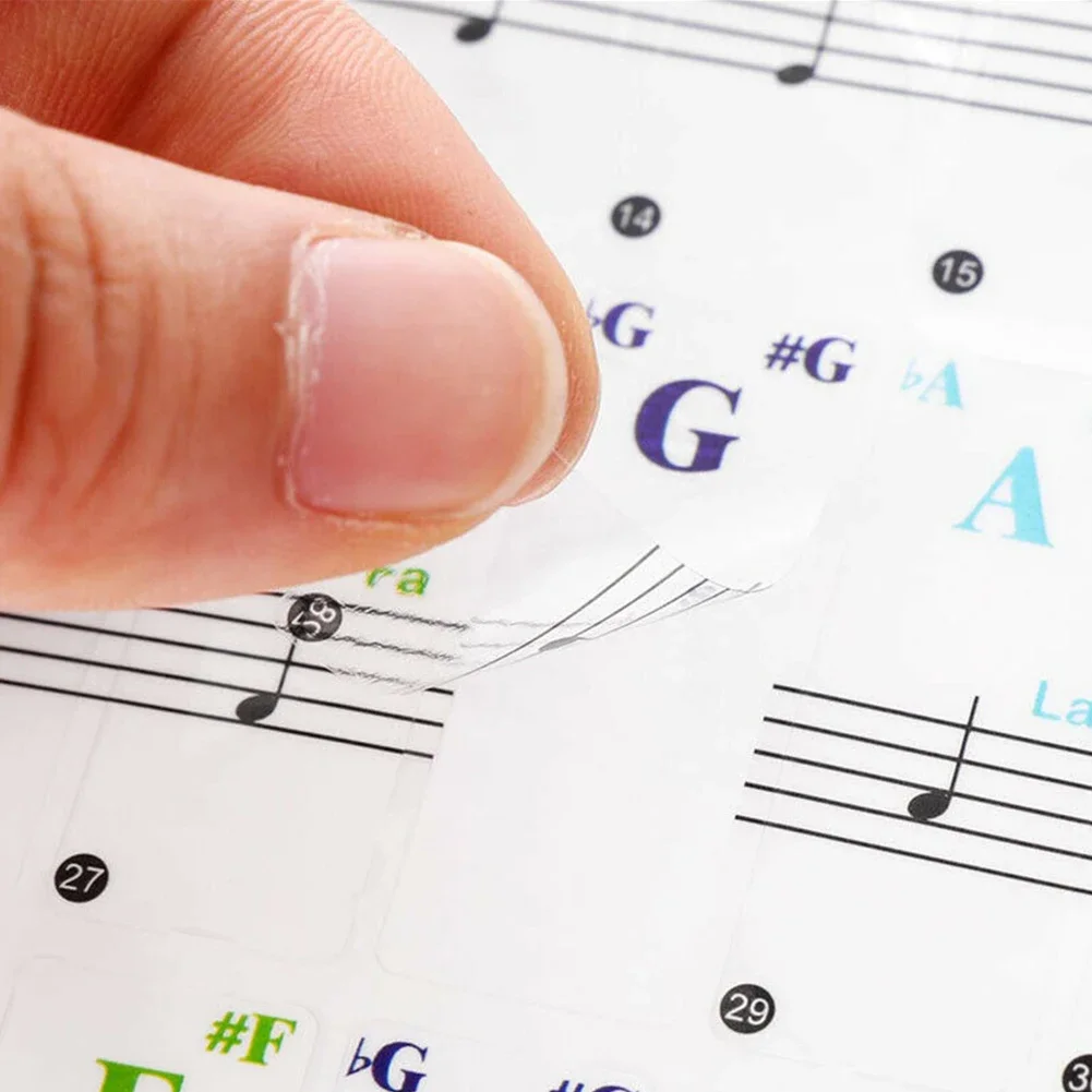 15.5x40mmの透明な色のピアノのキーボード,ステッカー - Musical Instrument Tabla のレビューと価格