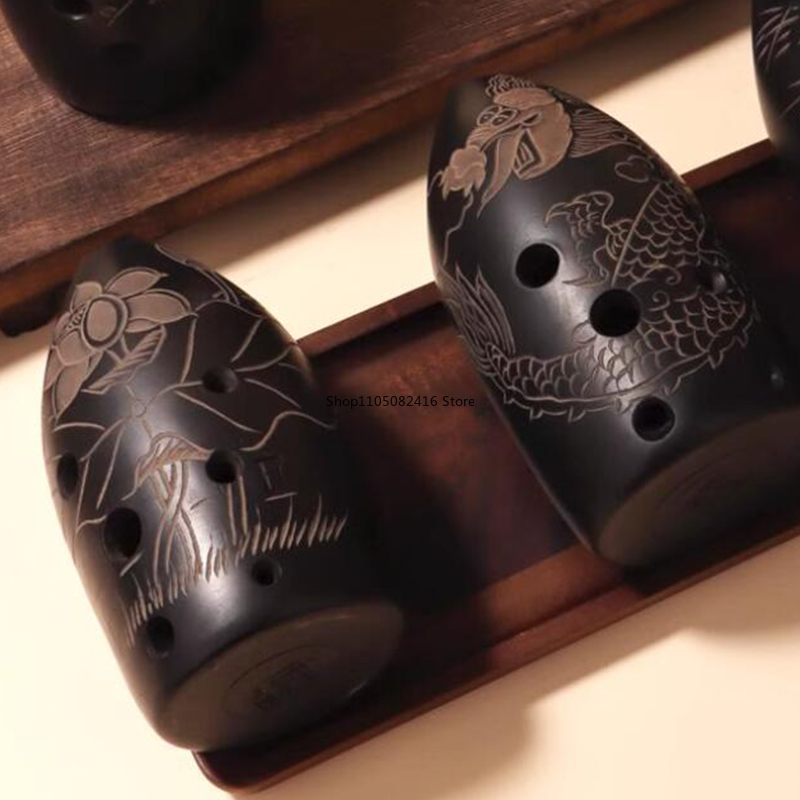8/10穴中国古代旬笛プロフェッショナル陶器オカリナ音楽フル - Musical Instrument Ancient のレビューと価格
