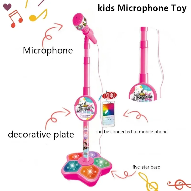 子供用マイクスタンド付きカラオケロッキングロールソング楽器お - Song With Musical Instrument のレビューと価格