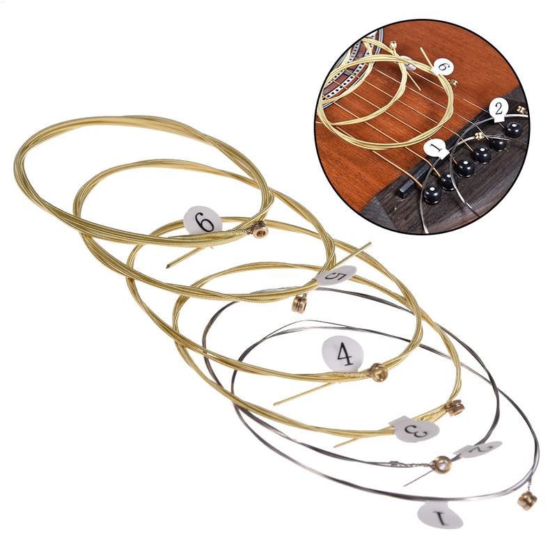 熱い販売 6 ピース/セットアコースティックギター弦真鍮六角 - Musical Instrument With Strings のレビューと価格