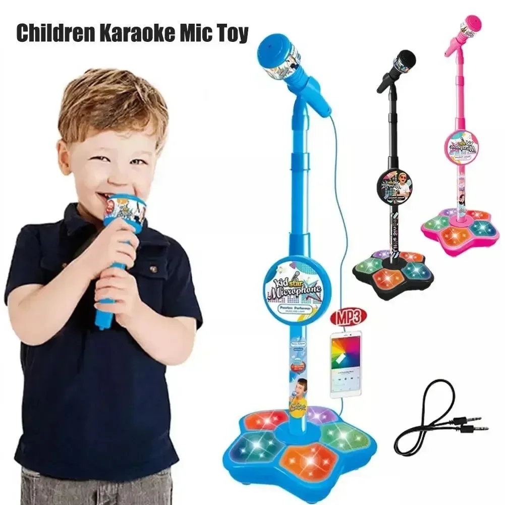 キッズマイク スタンド付き カラオケソング 縦型マイク 楽器 - Song With Musical Instrument のレビューと価格