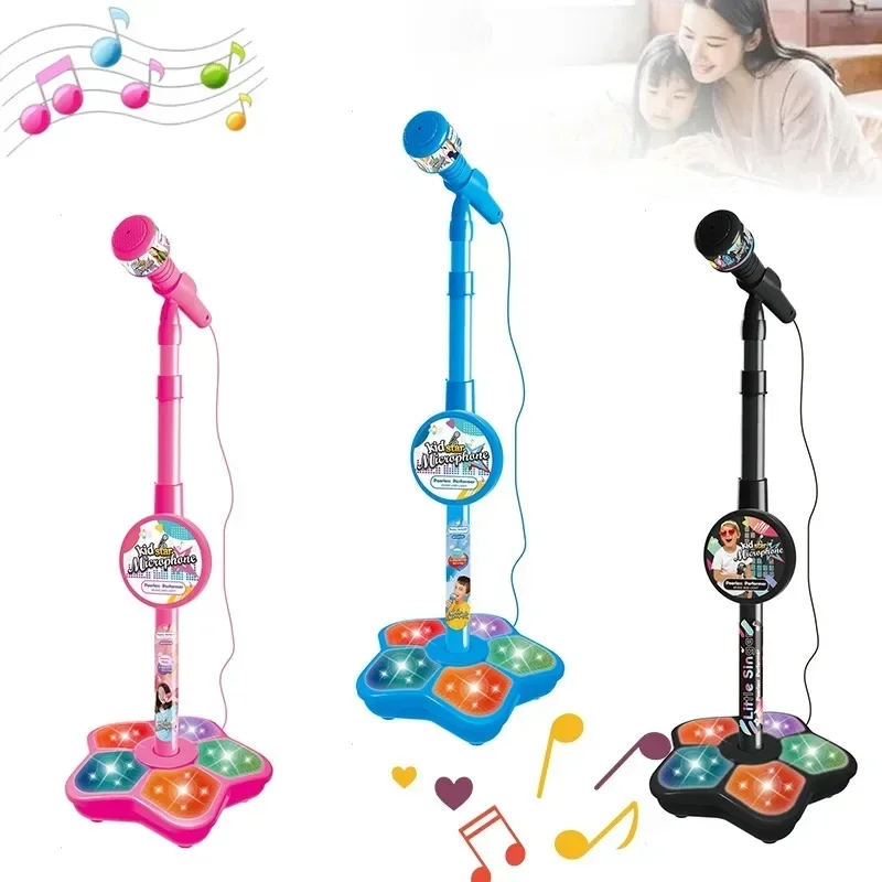 キッズマイク スタンド付き カラオケソング 縦型マイク 楽器 - Song With Musical Instrument のレビューと価格
