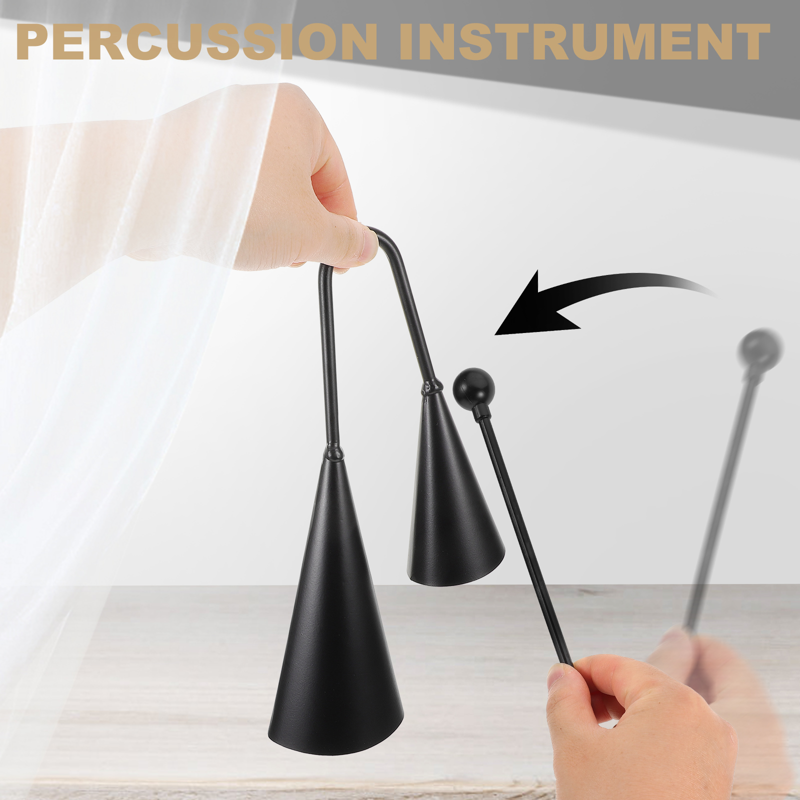 ダブルトランペット金属カウベルアゴゴベル高低ピッチ打楽器ステ - Musical Instrument Agogo のレビューと価格