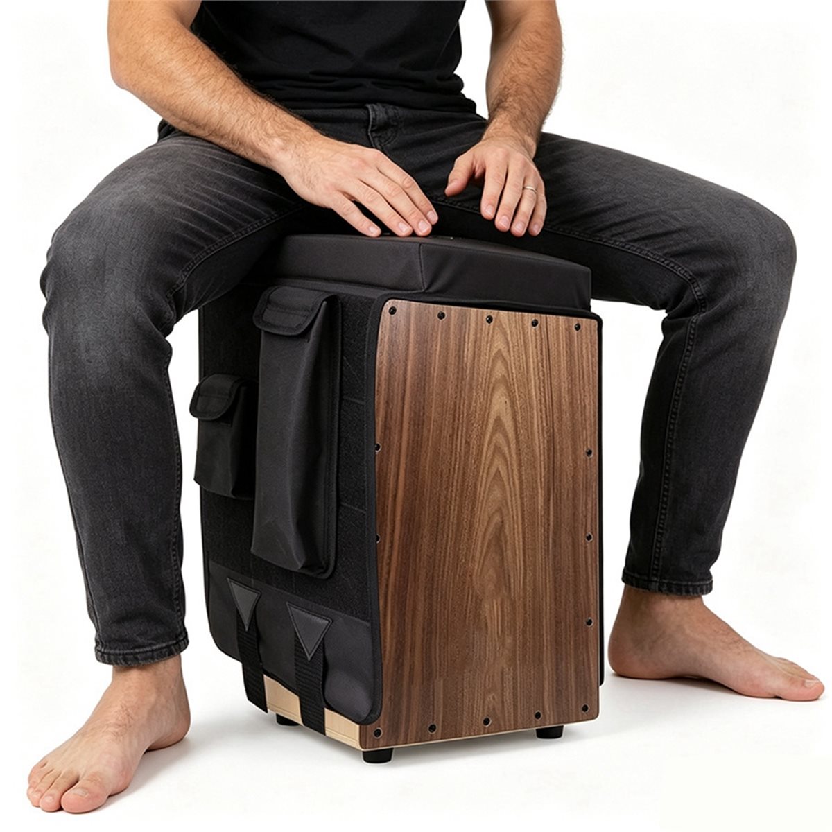 【大セール】カホンパッド入りシート楽器用サドル サイドポケッ - Musical Instrument Accessories のレビューと価格
