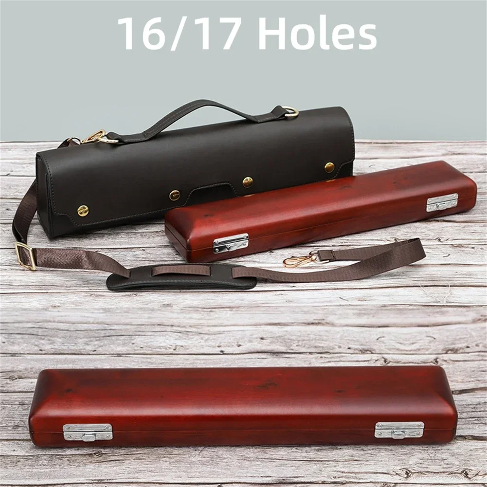 ポータブル収納ケース 16 17 穴フルート PU レザーポ - Musical Instrument Accessories のレビューと価格
