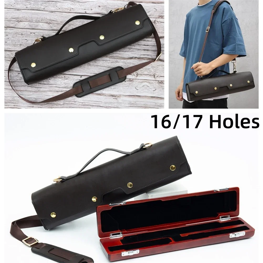 ポータブル収納ケース 16 17 穴フルート PU レザーポ - Musical Instrument Accessories のレビューと価格